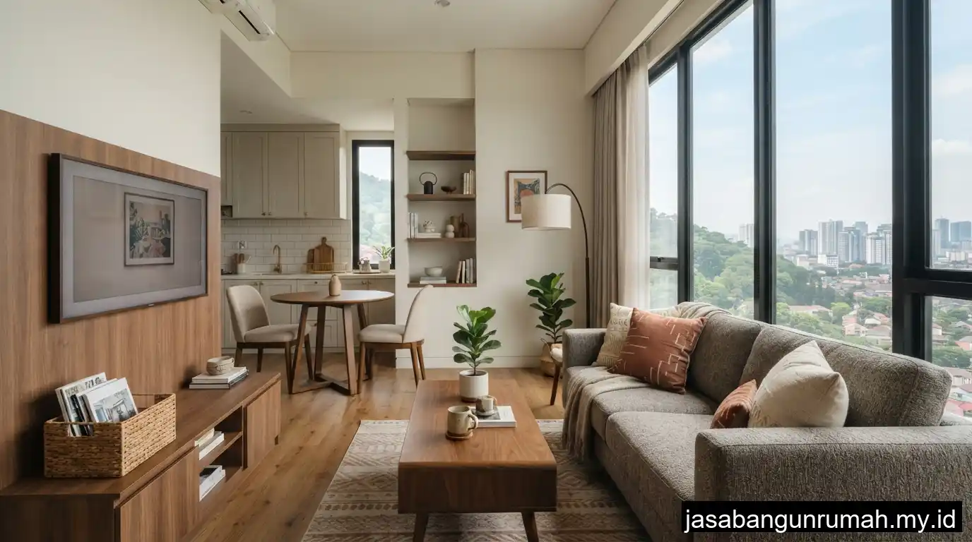 Hasil desain interior apartemen di Bandung