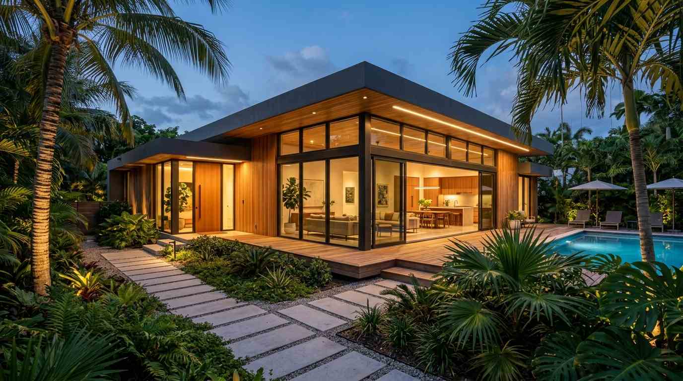 Rumah satu lantai bergaya tropis modern di Malang