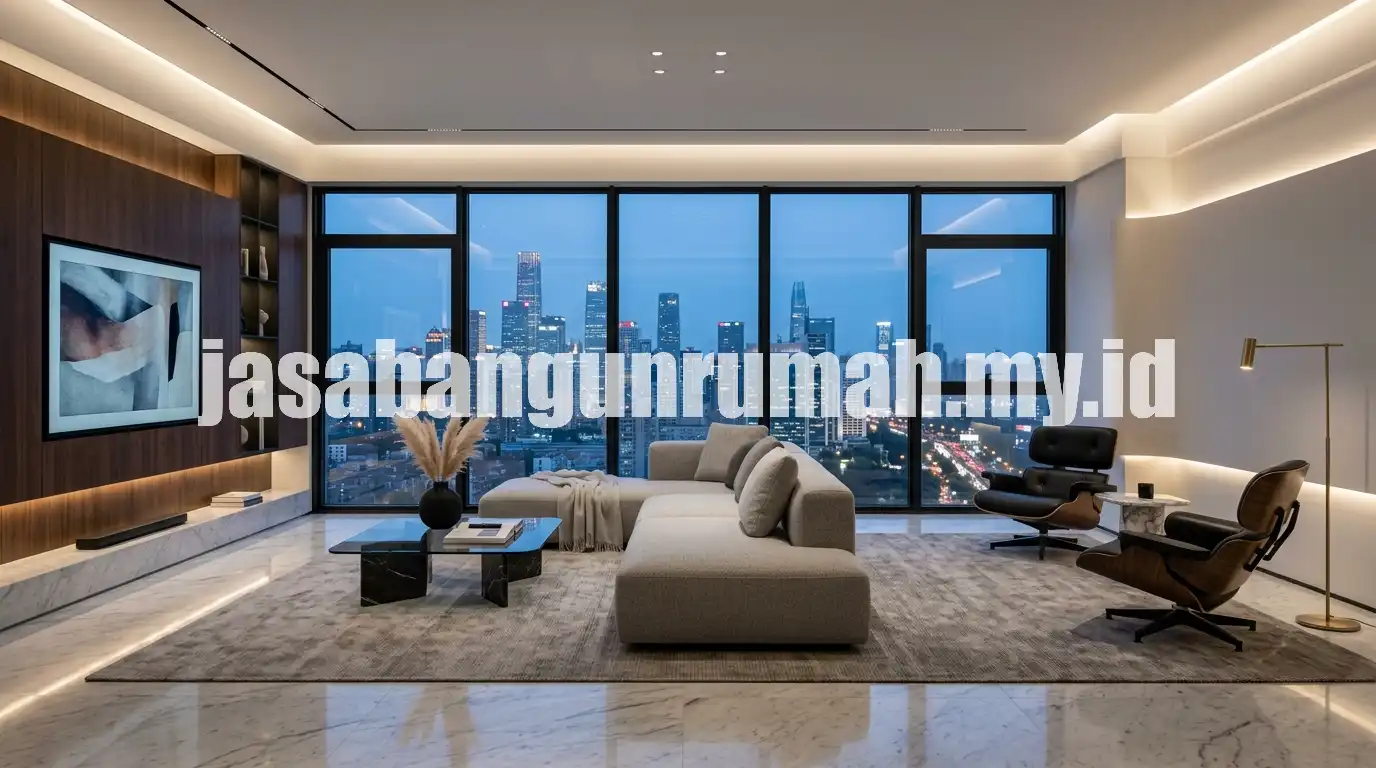 Ilustrasi tren desain interior rumah mewah 2026