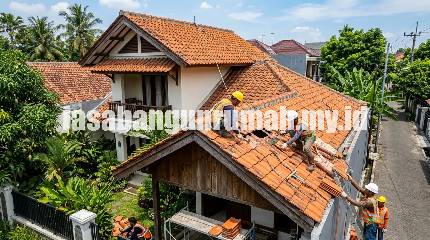 Ilustrasi renovasi atap rumah di Bekasi