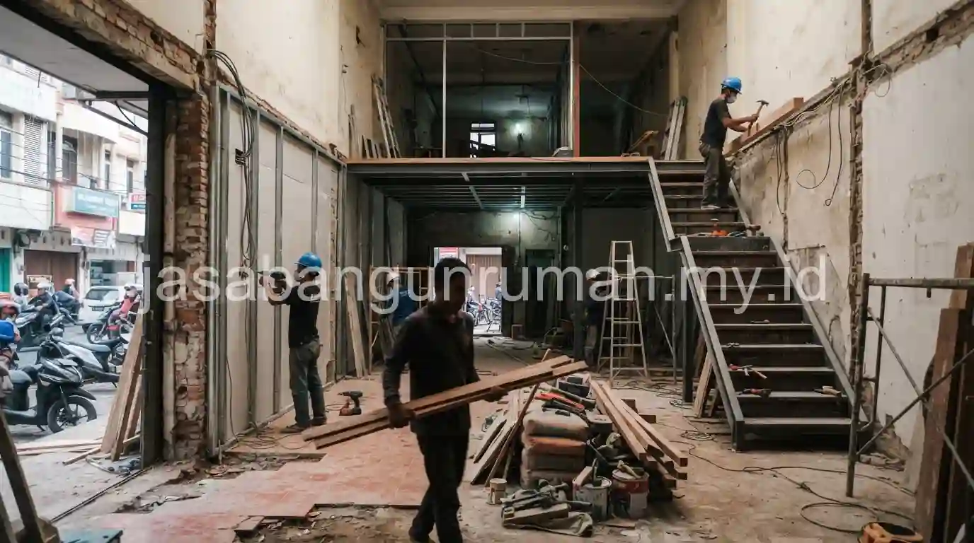 Renovasi interior ruko Surabaya